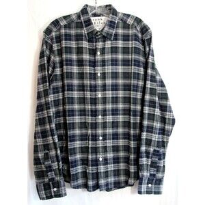 Frank & Eileen Finbar Blue Plaid Flannel Long Sleeve Shirt Size Medium NWOT